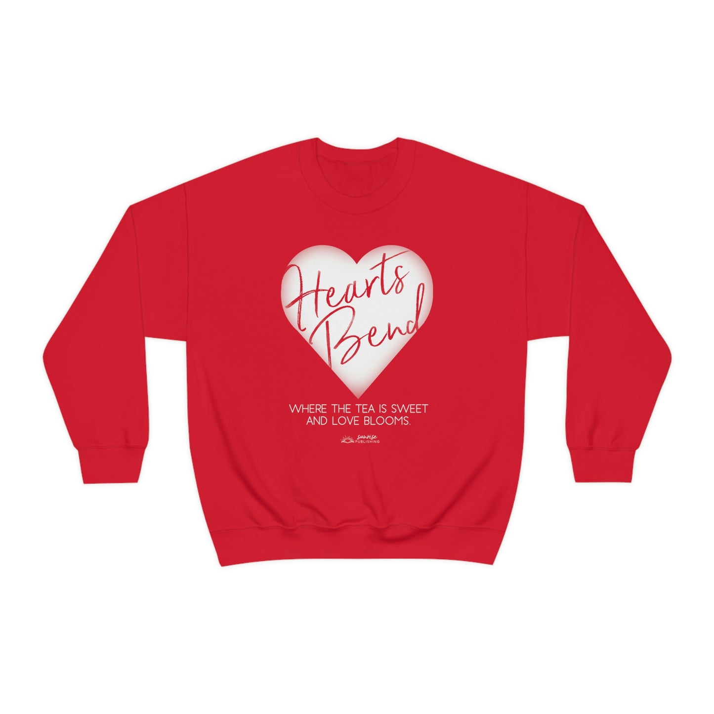 Hearts Bend "Where the tea is sweet and love blooms." - Unisex Heavy Blend™ Crewneck Sweatshirt