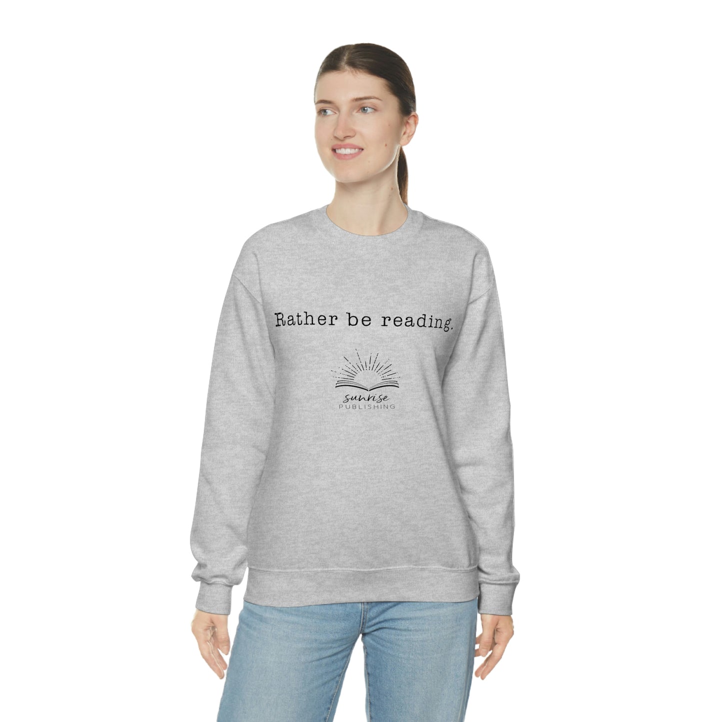 "Rather be reading." - Unisex Heavy Blend™ Crewneck Sweatshirt