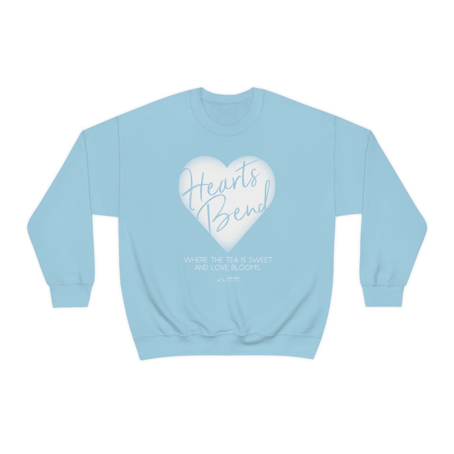 Hearts Bend "Where the tea is sweet and love blooms." - Unisex Heavy Blend™ Crewneck Sweatshirt