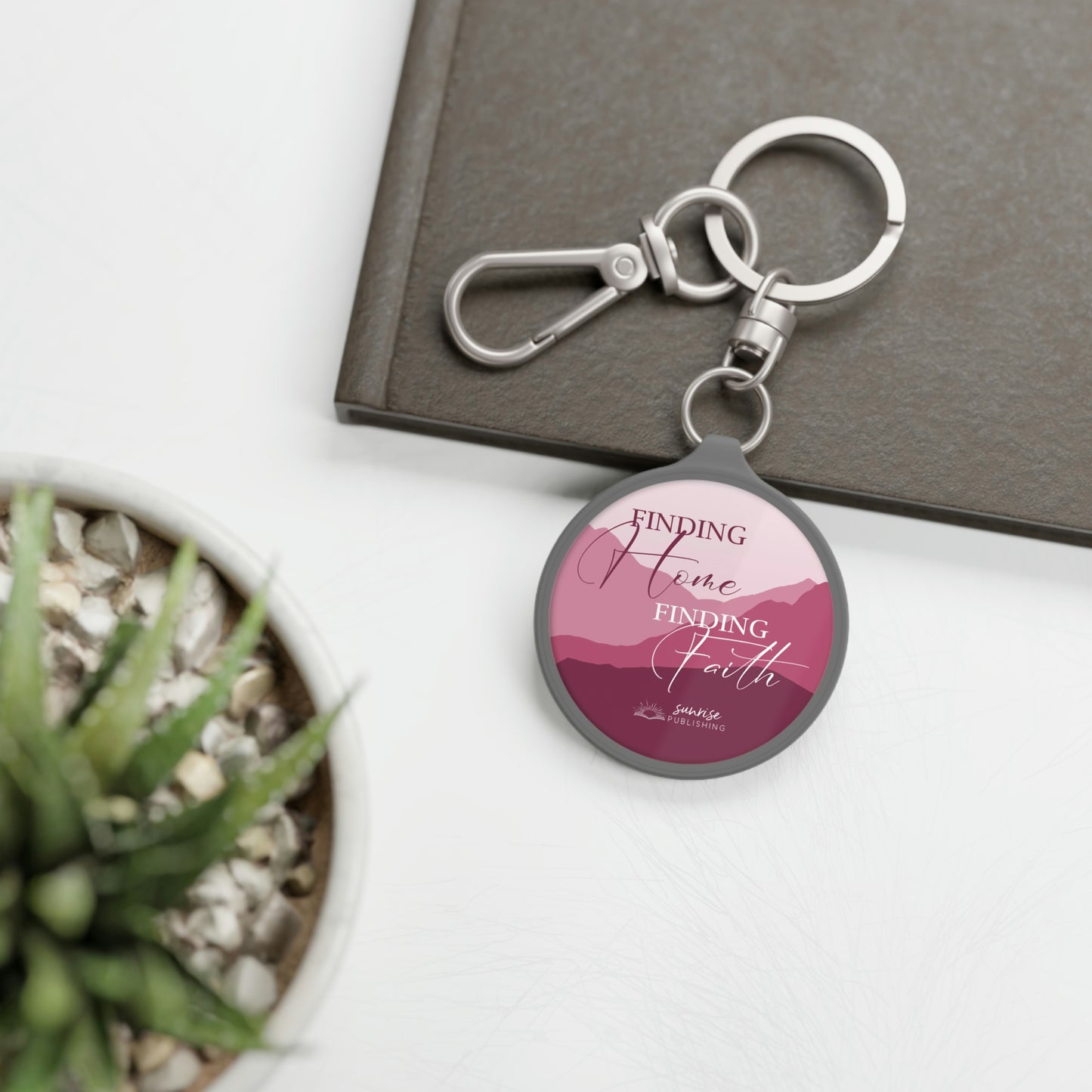 Copy of Big Sky Amish "Finding Home Finding Faith" [PINK] - Keyring Tag