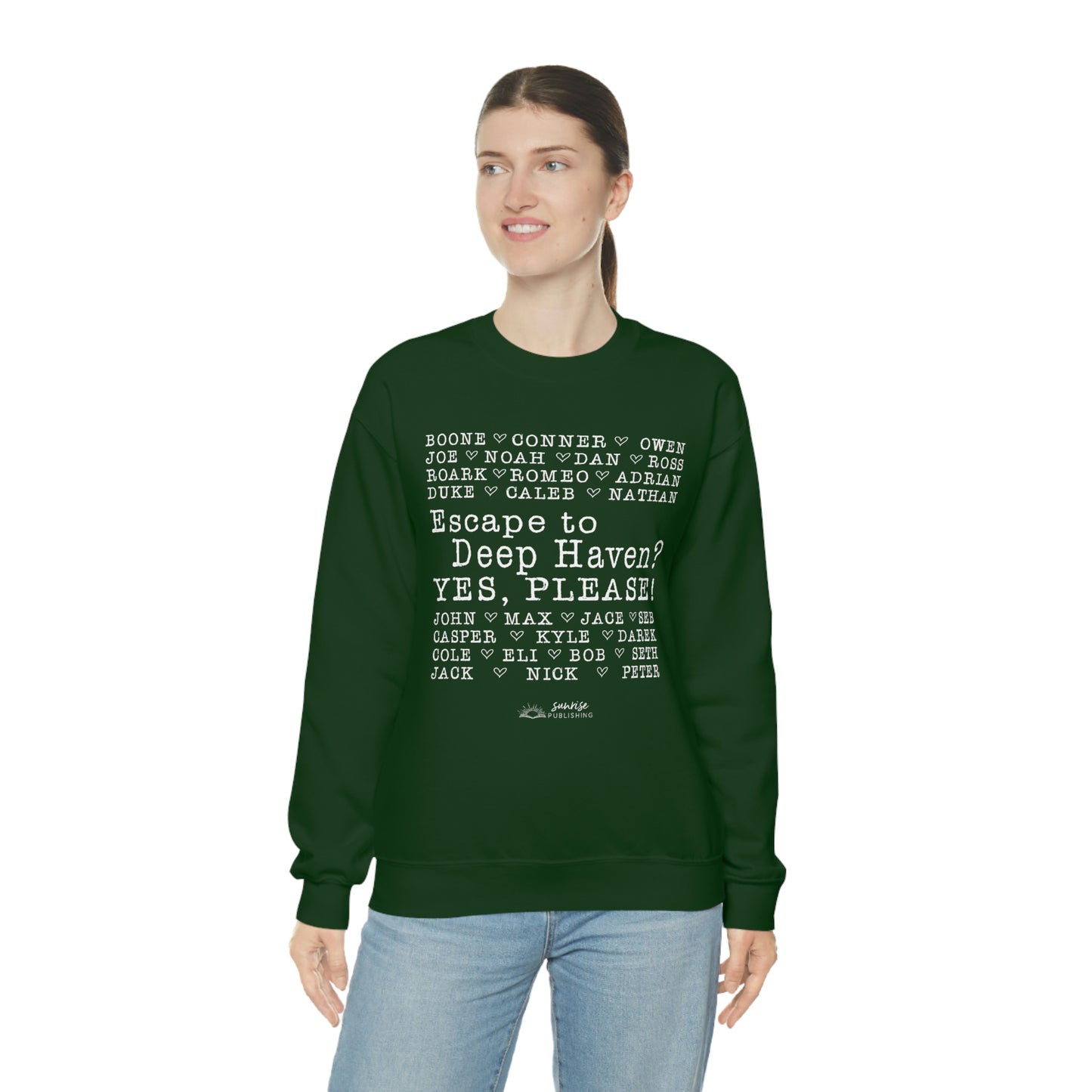 "Escape to Deep Haven?" - Unisex Heavy Blend™ Crewneck Sweatshirt