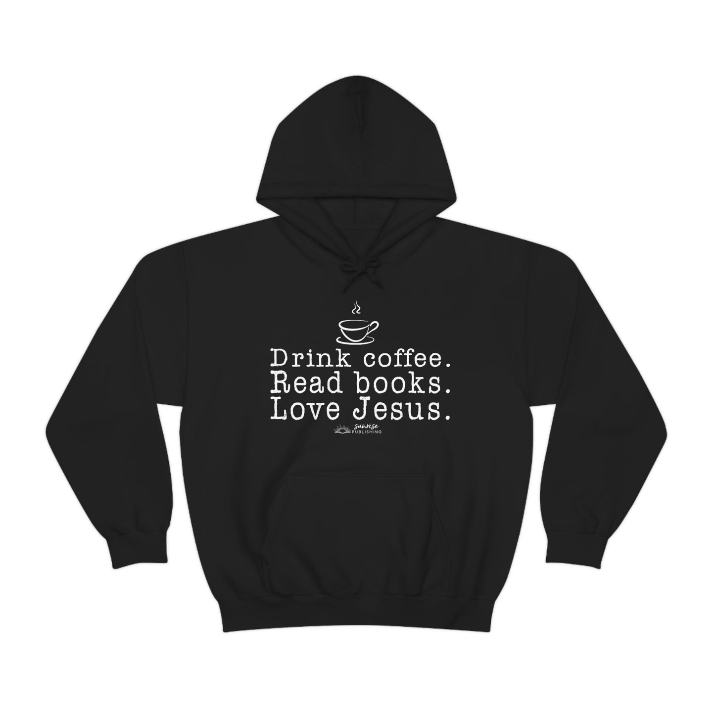 "Drink coffee. Read books. Love Jesus." - Heavy Blend™ Hooded Sweatshirt